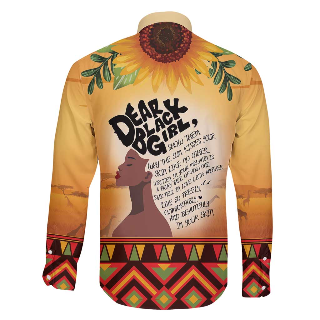 Dear Black Girl Family Matching Short Sleeve Bodycon Dress and Hawaiian Shirt African Black Women Pride