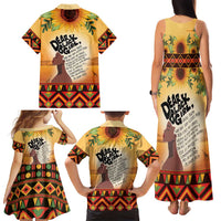 Dear Black Girl Family Matching Tank Maxi Dress and Hawaiian Shirt African Black Women Pride