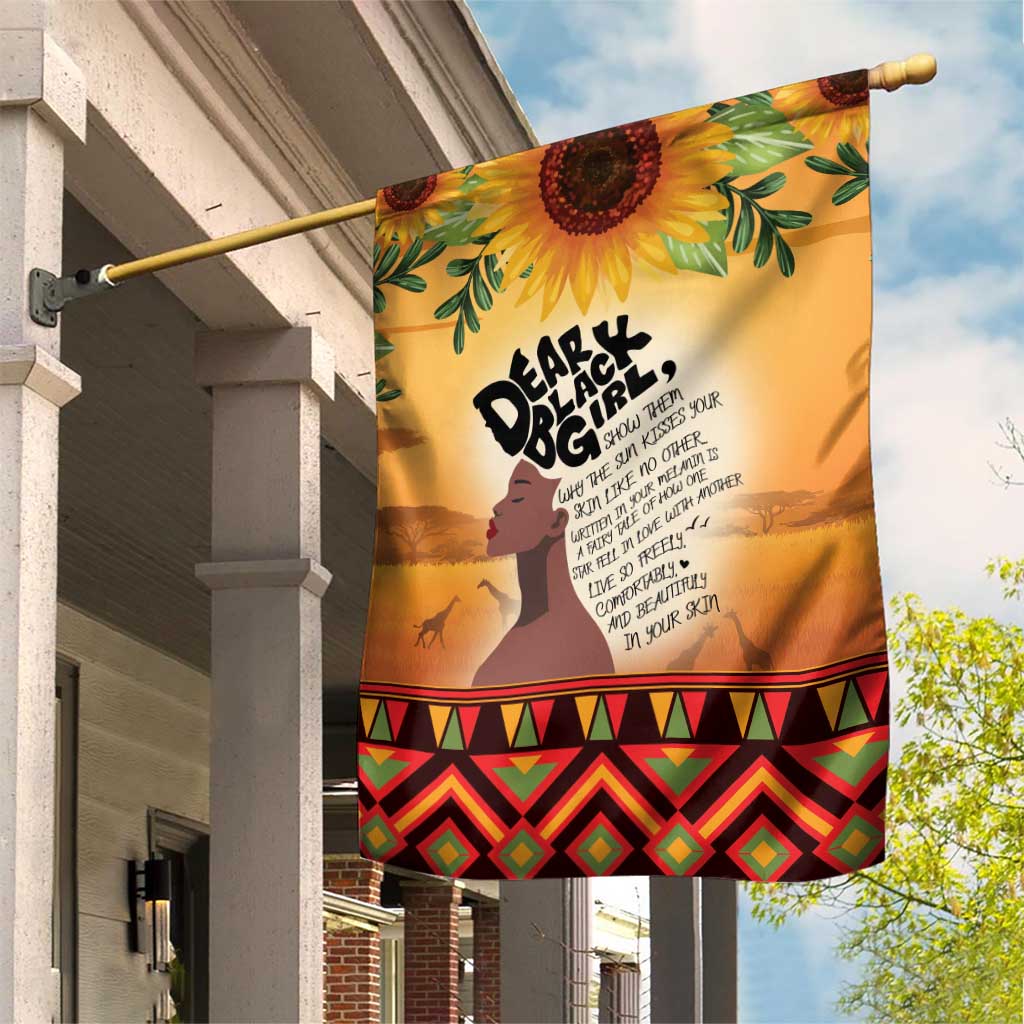 Dear Black Girl Garden Flag African Black Women Pride