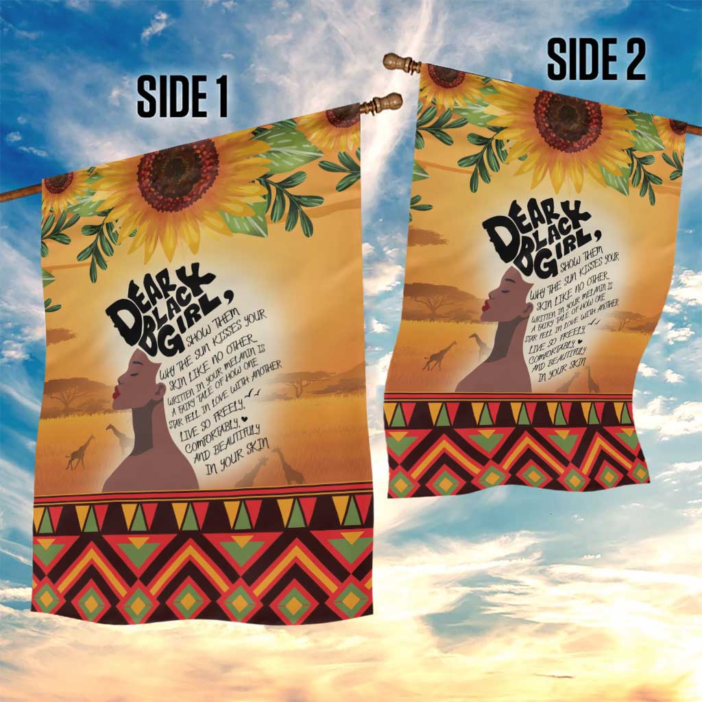 Dear Black Girl Garden Flag African Black Women Pride