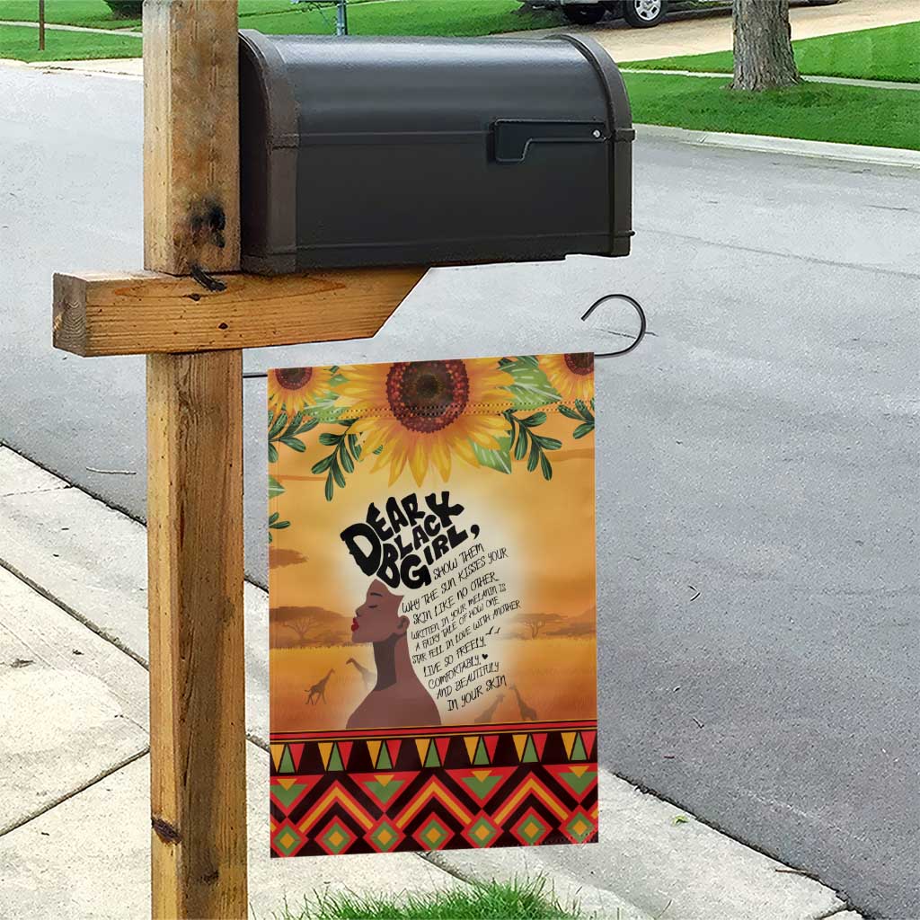 Dear Black Girl Garden Flag African Black Women Pride