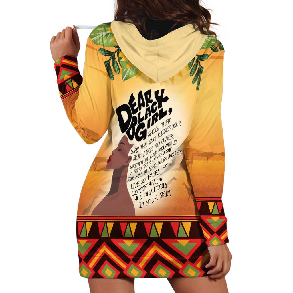 Dear Black Girl Hoodie Dress African Black Women Pride