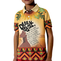Dear Black Girl Kid Polo Shirt African Black Women Pride