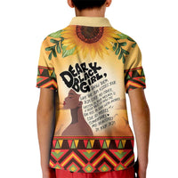 Dear Black Girl Kid Polo Shirt African Black Women Pride