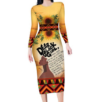 Dear Black Girl Long Sleeve Bodycon Dress African Black Women Pride