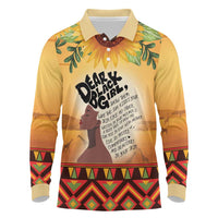 Dear Black Girl Long Sleeve Polo Shirt African Black Women Pride