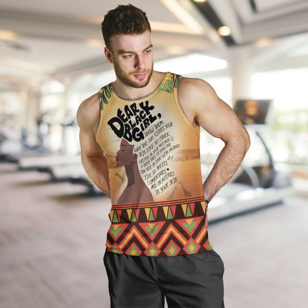 Dear Black Girl Men Tank Top African Black Women Pride