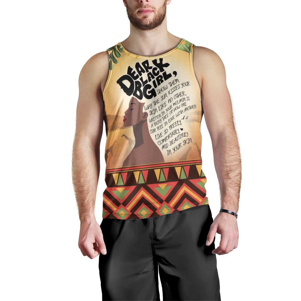 Dear Black Girl Men Tank Top African Black Women Pride