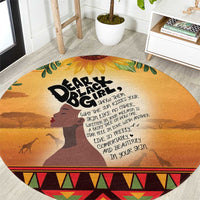 Dear Black Girl Round Carpet African Black Women Pride