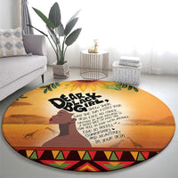 Dear Black Girl Round Carpet African Black Women Pride