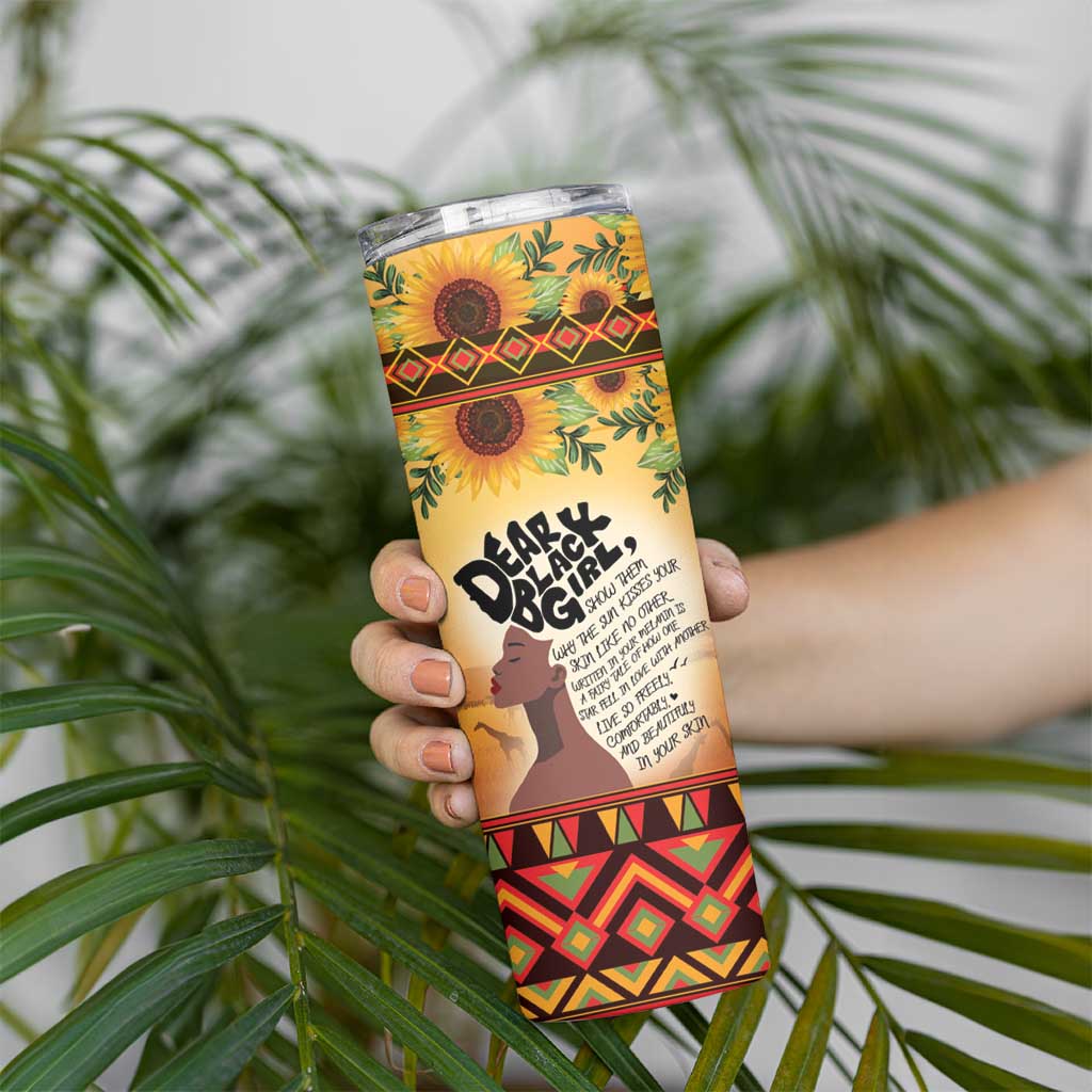 Dear Black Girl Skinny Tumbler African Black Women Pride