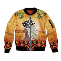 Dear Black Girl Sleeve Zip Bomber Jacket African Black Women Pride