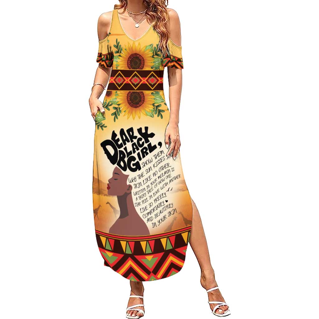Dear Black Girl Summer Maxi Dress African Black Women Pride