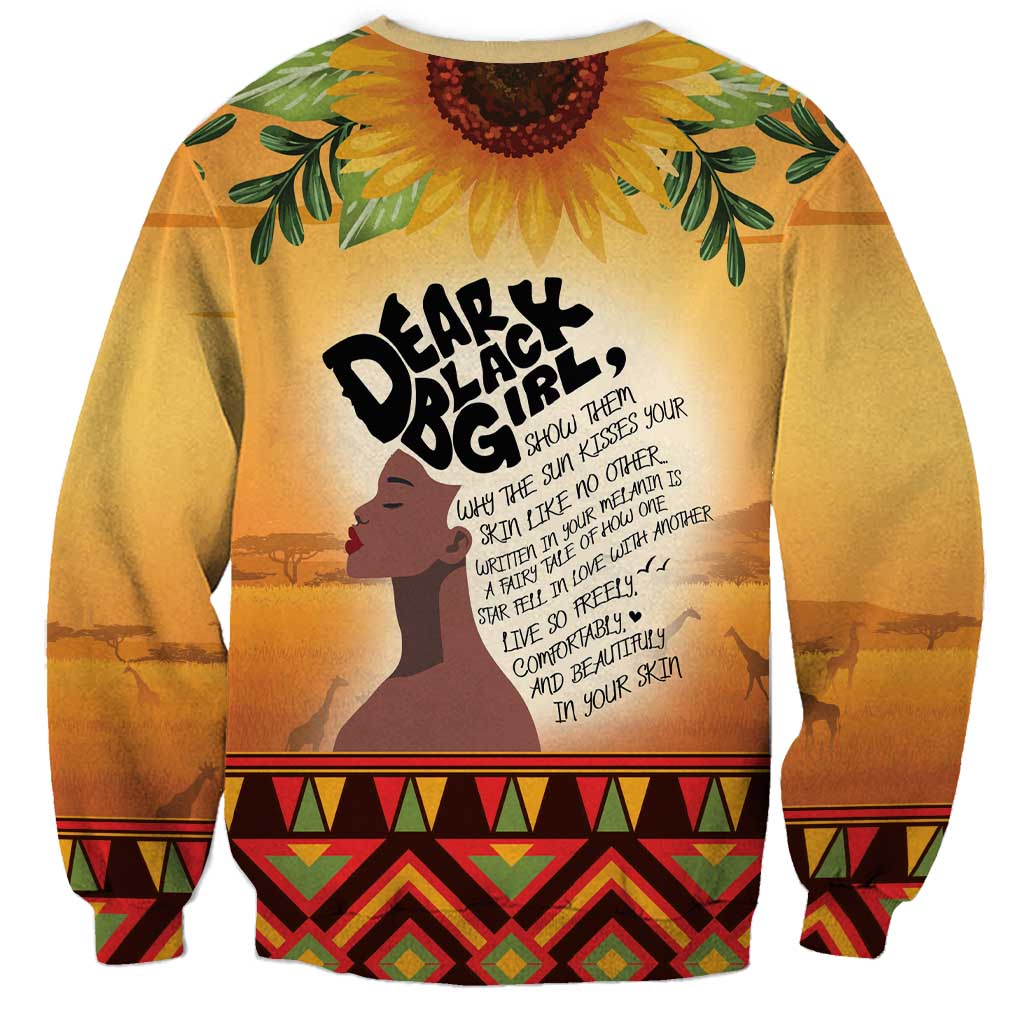 Dear Black Girl Sweatshirt African Black Women Pride