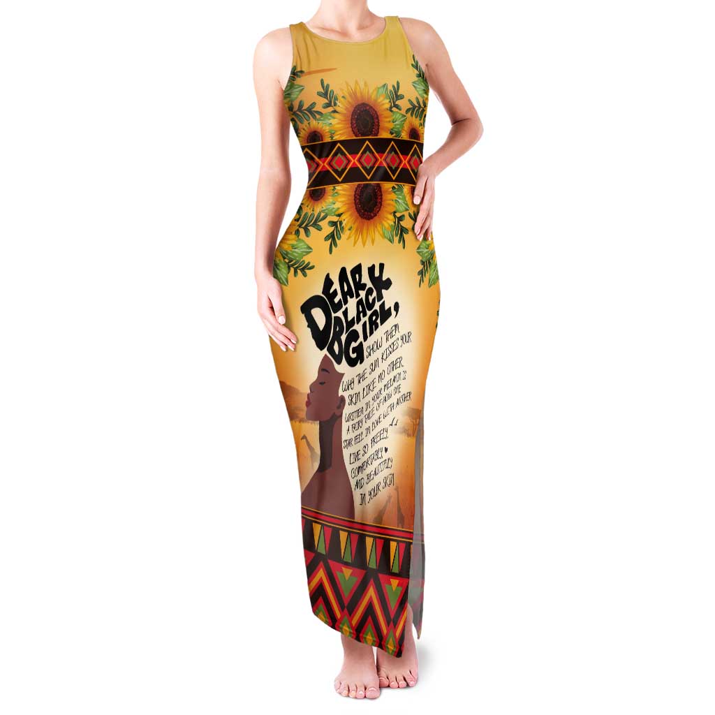 Dear Black Girl Tank Maxi Dress African Black Women Pride