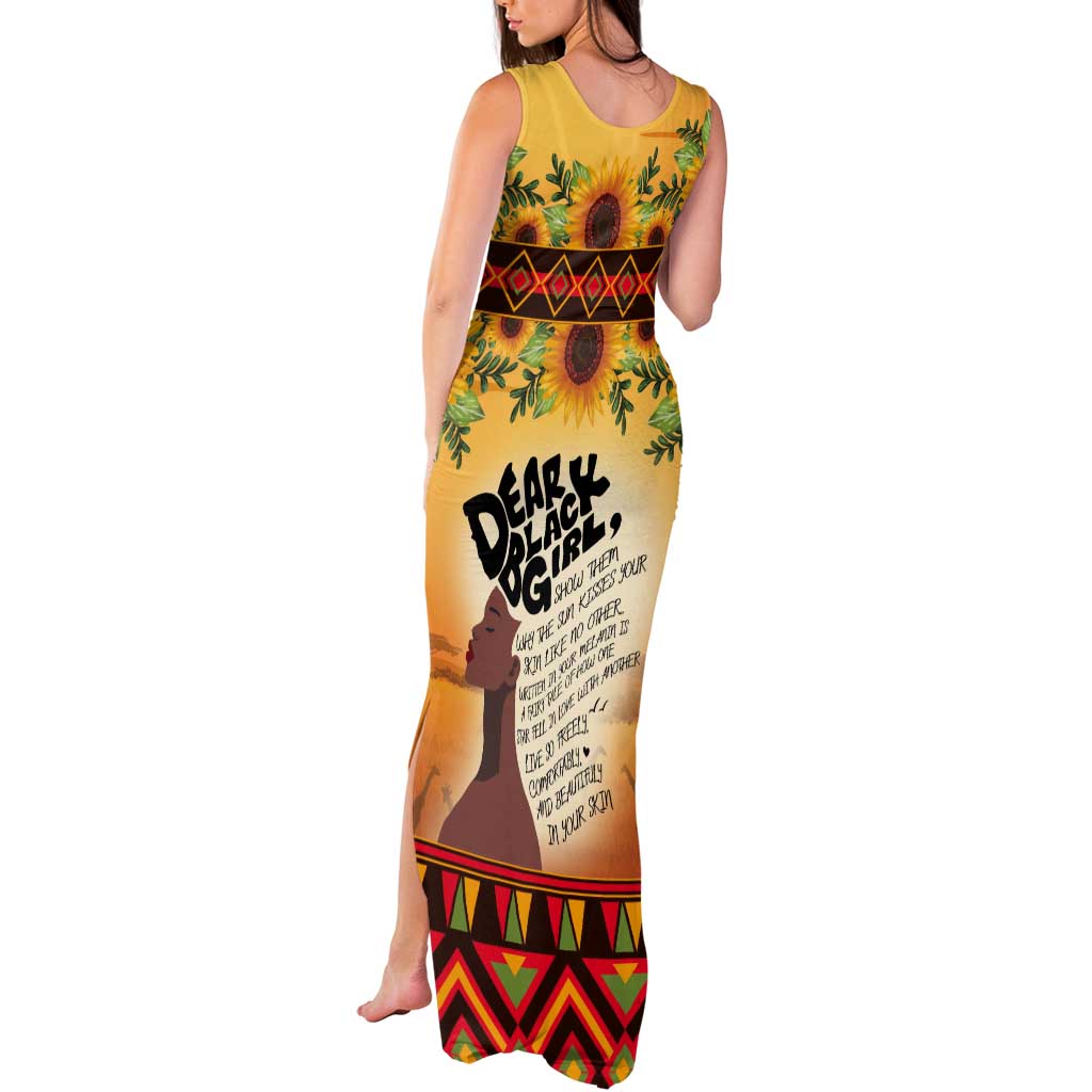 Dear Black Girl Tank Maxi Dress African Black Women Pride