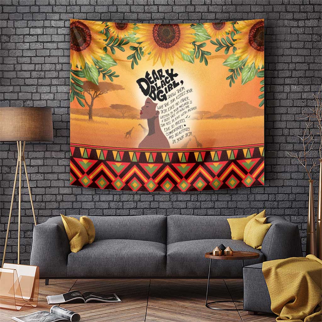 Dear Black Girl Tapestry African Black Women Pride