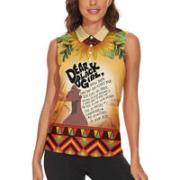 Dear Black Girl Women Sleeveless Polo Shirt African Black Women Pride