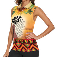 Dear Black Girl Women Sleeveless Polo Shirt African Black Women Pride