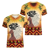 Dear Black Girl Women V-Neck T-Shirt African Black Women Pride