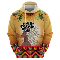 Dear Black Girl Zip Hoodie African Black Women Pride
