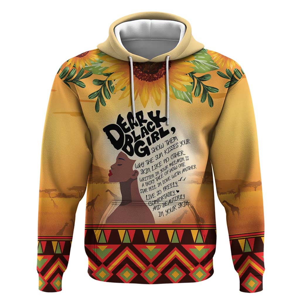 Dear Black Girl Zip Hoodie African Black Women Pride