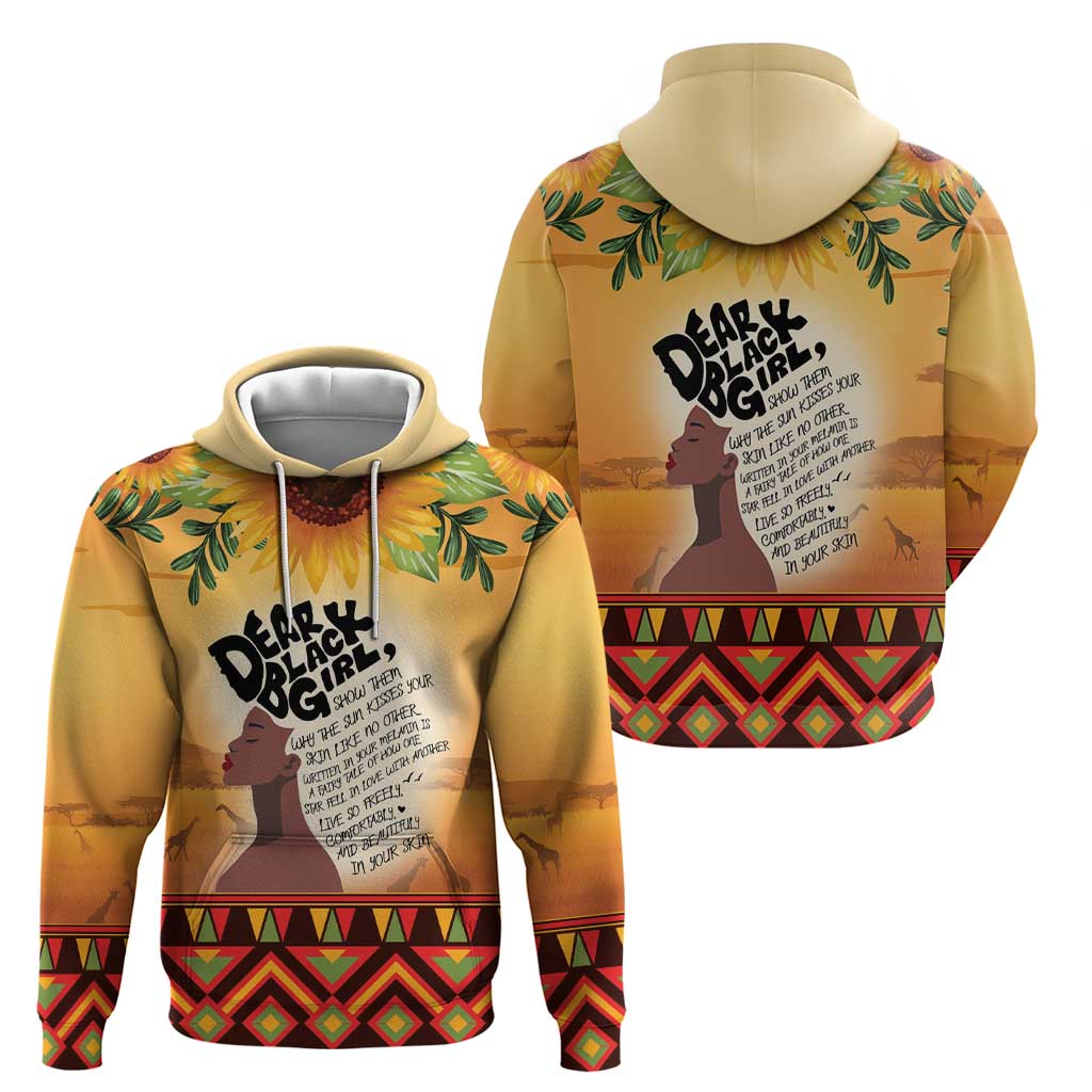 Dear Black Girl Zip Hoodie African Black Women Pride