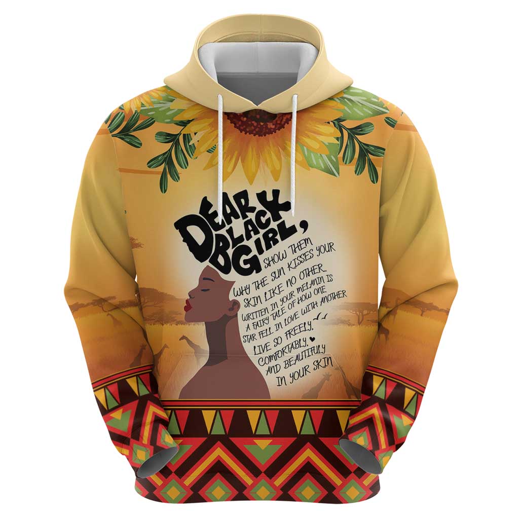 Dear Black Girl Zip Hoodie African Black Women Pride