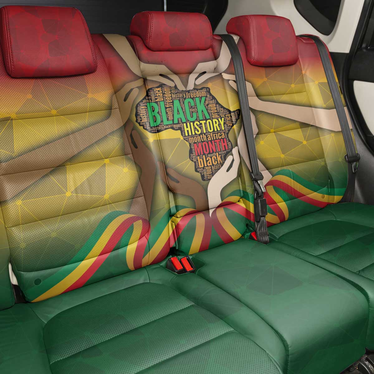 Black History Month Back Car Seat Cover Africa I Am Black