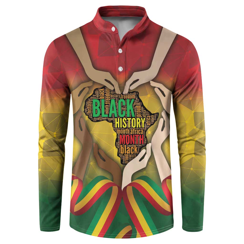 Black History Month Button Sweatshirt Africa I Am Black