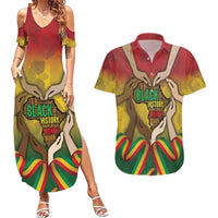 Black History Month Couples Matching Summer Maxi Dress and Hawaiian Shirt Africa I Am Black
