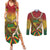 Black History Month Couples Matching Summer Maxi Dress and Long Sleeve Button Shirt Africa I Am Black