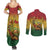 Black History Month Couples Matching Summer Maxi Dress and Long Sleeve Button Shirt Africa I Am Black