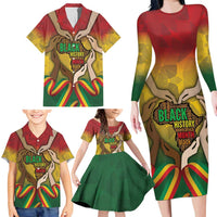 Black History Month Family Matching Long Sleeve Bodycon Dress and Hawaiian Shirt Africa I Am Black