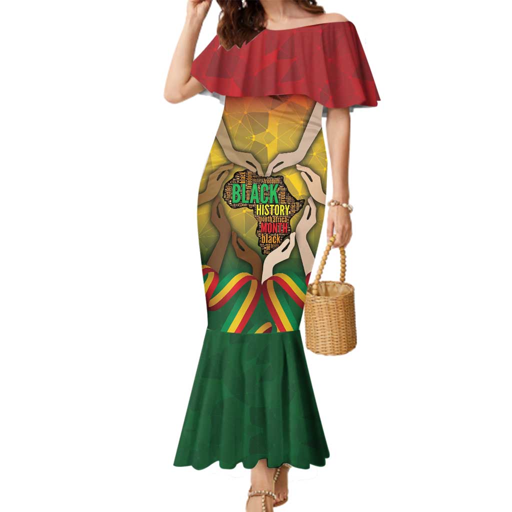 Black History Month Family Matching Mermaid Dress and Hawaiian Shirt Africa I Am Black