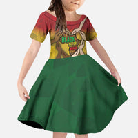 Black History Month Family Matching Off The Shoulder Long Sleeve Dress and Hawaiian Shirt Africa I Am Black