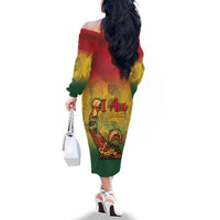 Black History Month Family Matching Off The Shoulder Long Sleeve Dress and Hawaiian Shirt Africa I Am Black