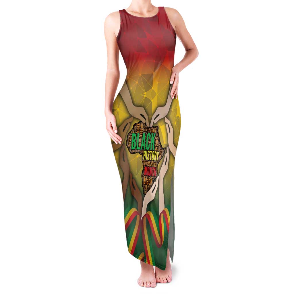 Black History Month Family Matching Tank Maxi Dress and Hawaiian Shirt Africa I Am Black