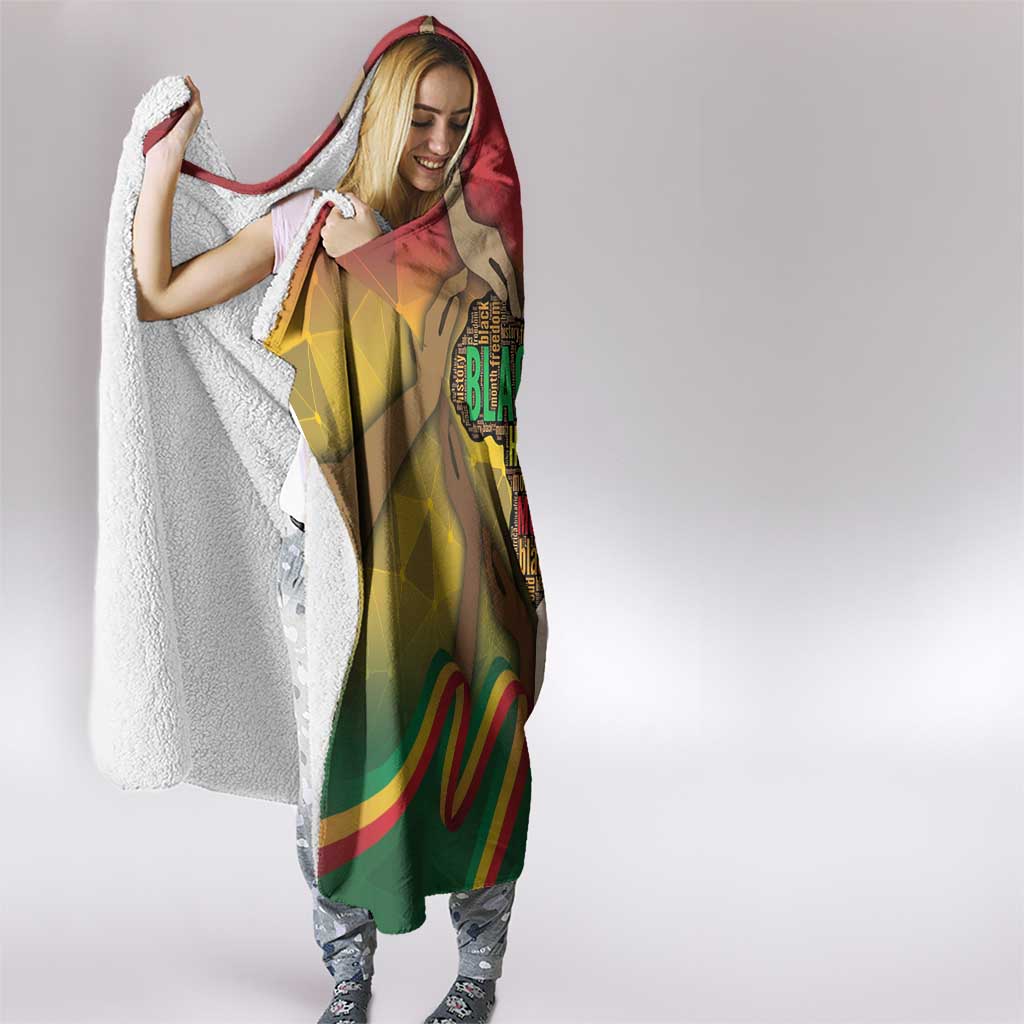 Black History Month Hooded Blanket Africa I Am Black