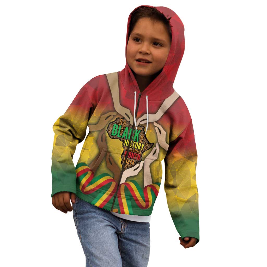 Black History Month Kid Hoodie Africa I Am Black