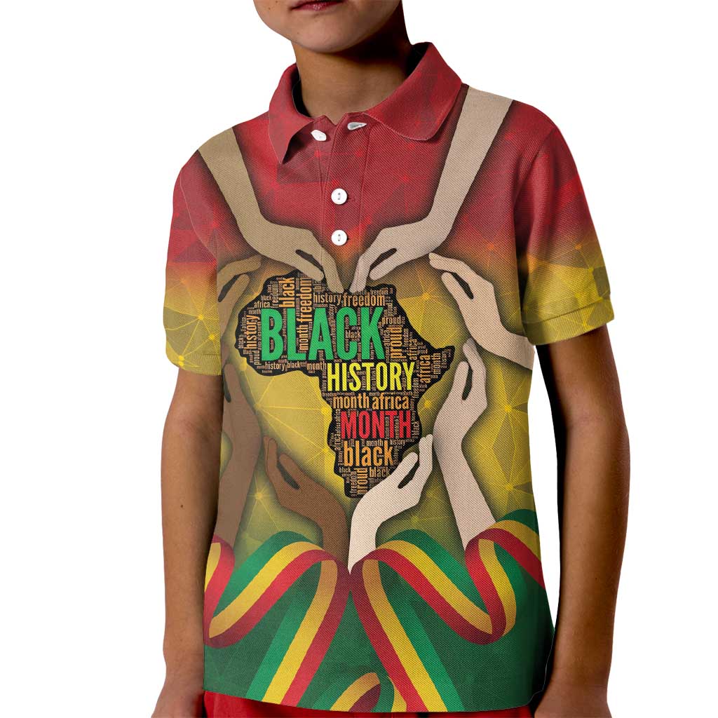 Black History Month Kid Polo Shirt Africa I Am Black