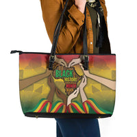 Black History Month Leather Tote Bag Africa I Am Black