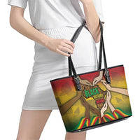 Black History Month Leather Tote Bag Africa I Am Black