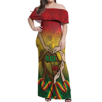Black History Month Off Shoulder Maxi Dress Africa I Am Black