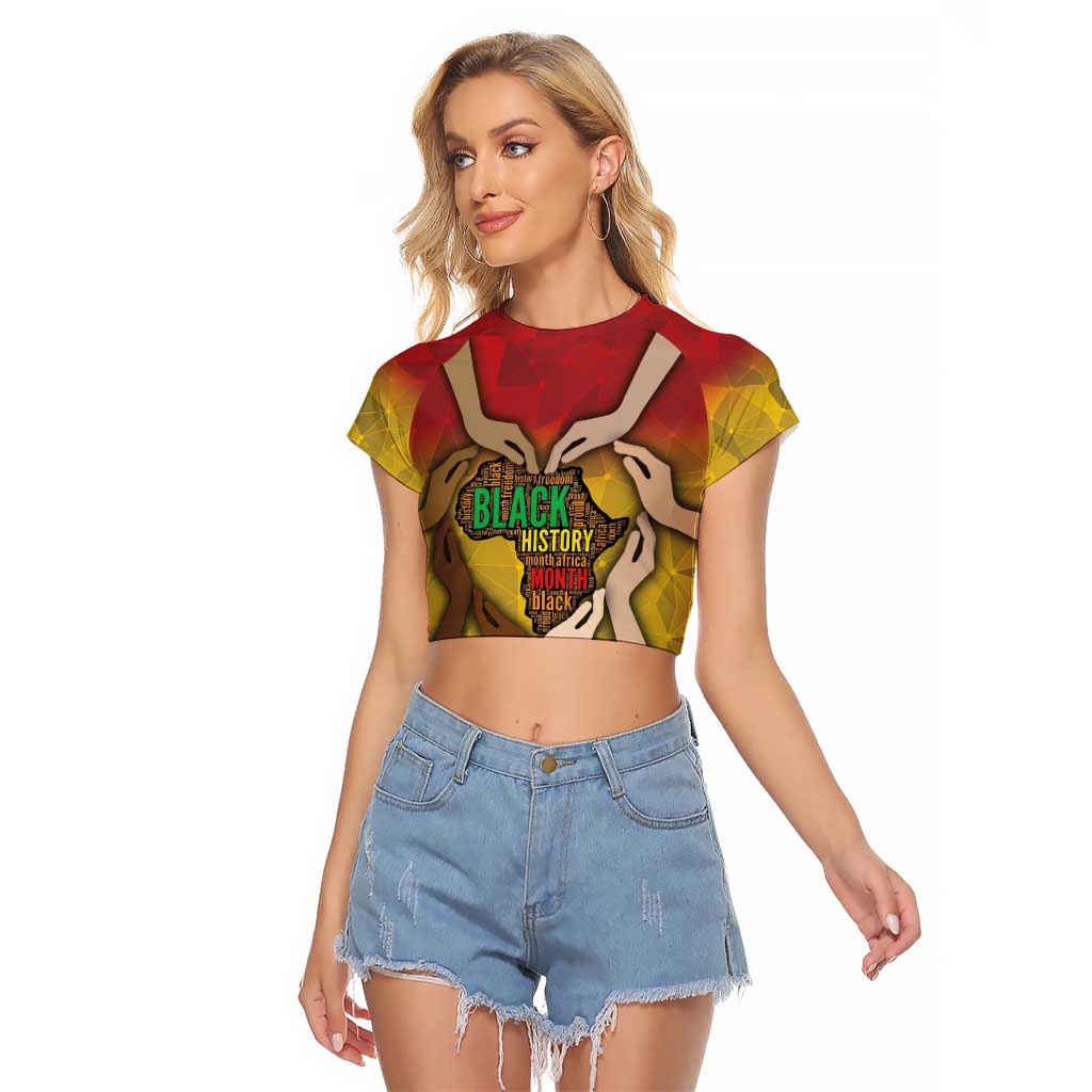 Black History Month Raglan Cropped T Shirt Africa I Am Black