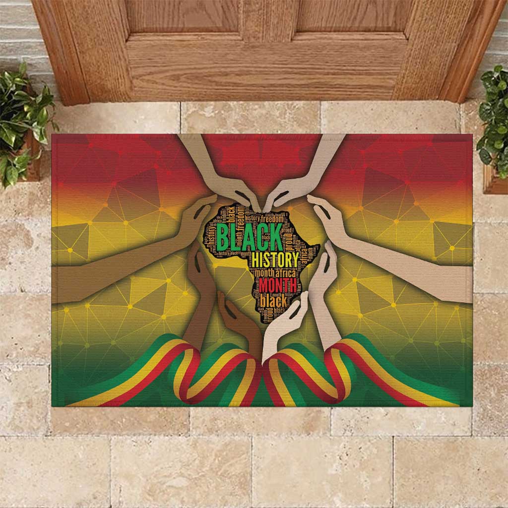 Black History Month Rubber Doormat Africa I Am Black