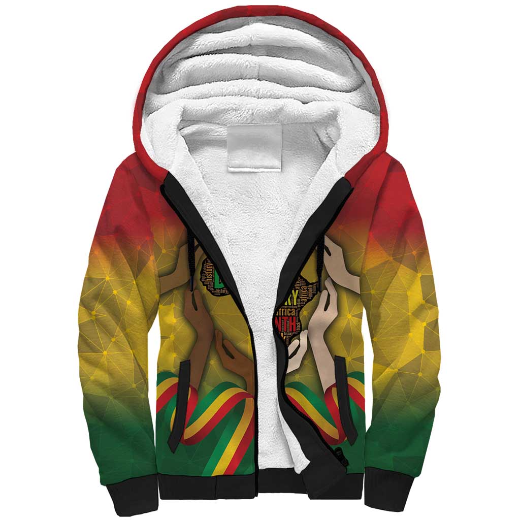 Black History Month Sherpa Hoodie Africa I Am Black