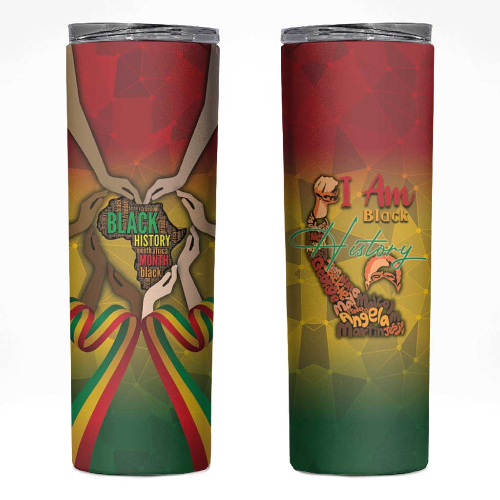 Black History Month Skinny Tumbler Africa I Am Black