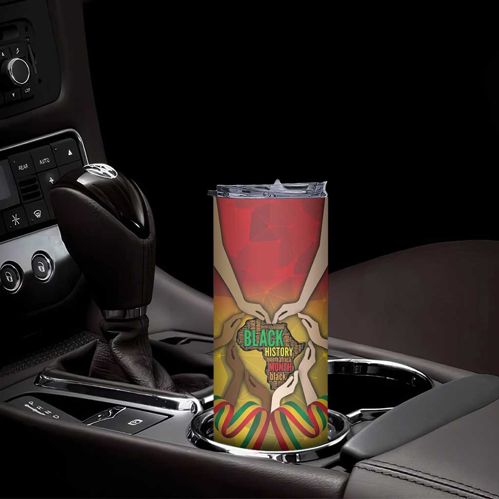 Black History Month Skinny Tumbler Africa I Am Black
