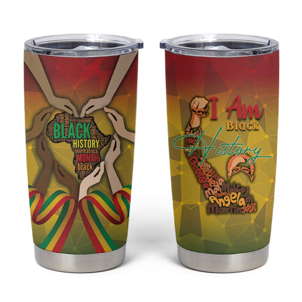 Black History Month Tumbler Cup Africa I Am Black